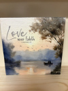 Scripture Blocks - Love never faileth [Couple in boat]